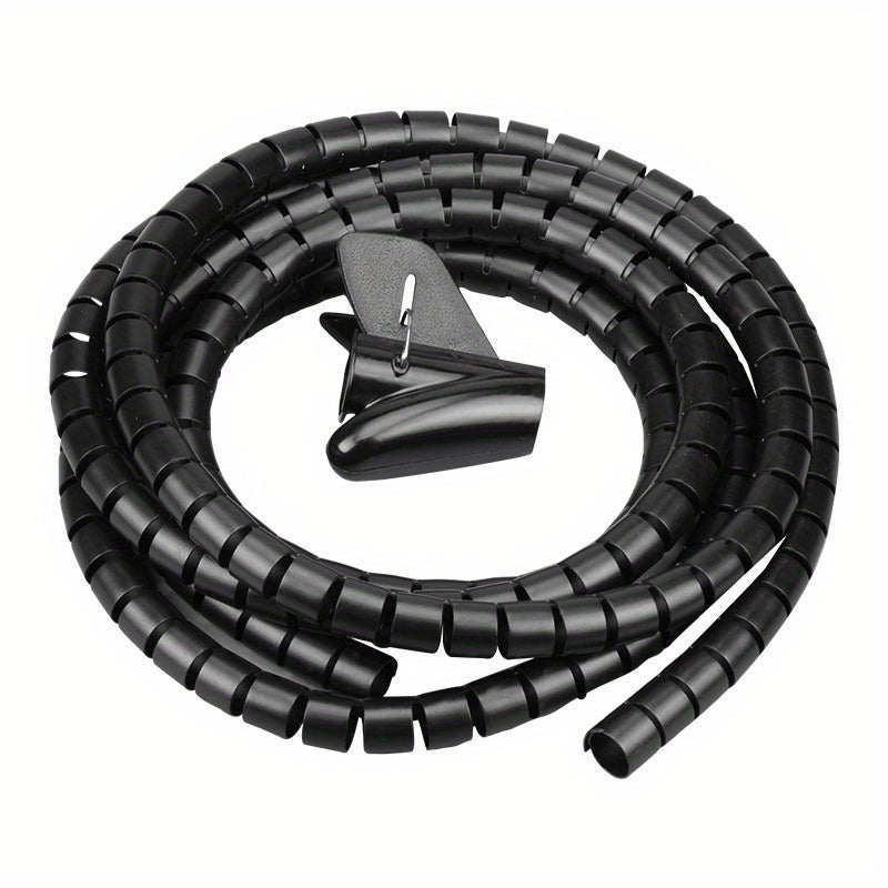 Spiral Cable Organizer 4.98m Flexible Cord Management Tube for Desk Tidy