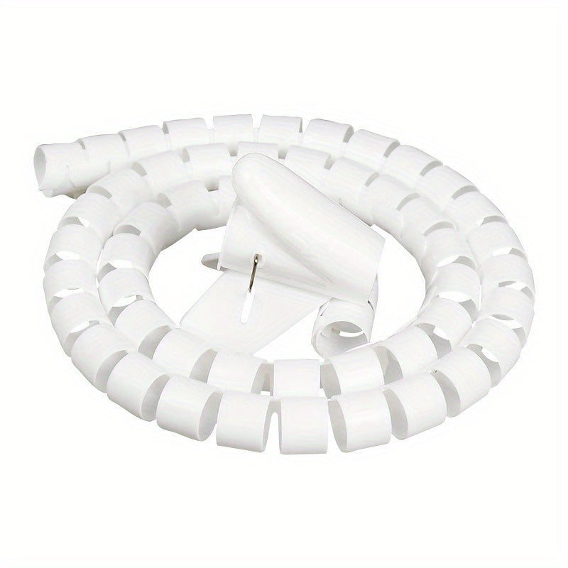 Spiral Cable Organizer 4.98m Flexible Cord Management Tube for Desk Tidy
