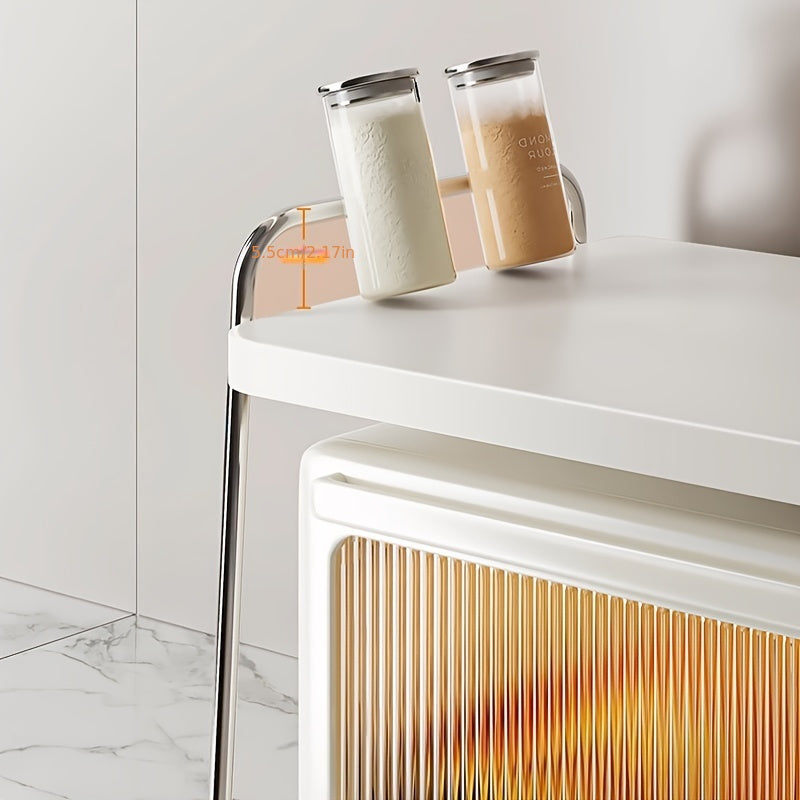 Один прочный двухъярусный стальной стальной микроволновый шкаф с 3 крючками, квадратный органайзер для кухонного стола; не требуется зарядка или батареи.