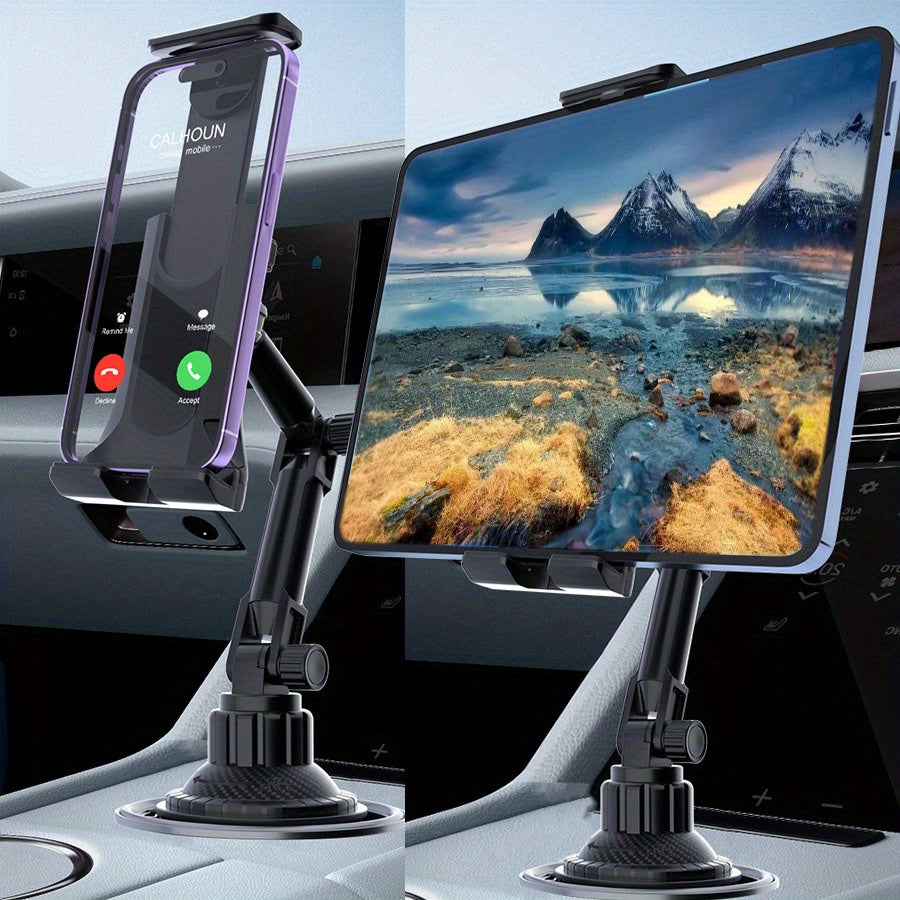 Soporte universal para coche para tablet y teléfono, resistente, ajustable en portavasos para dispositivos de 10-33cm