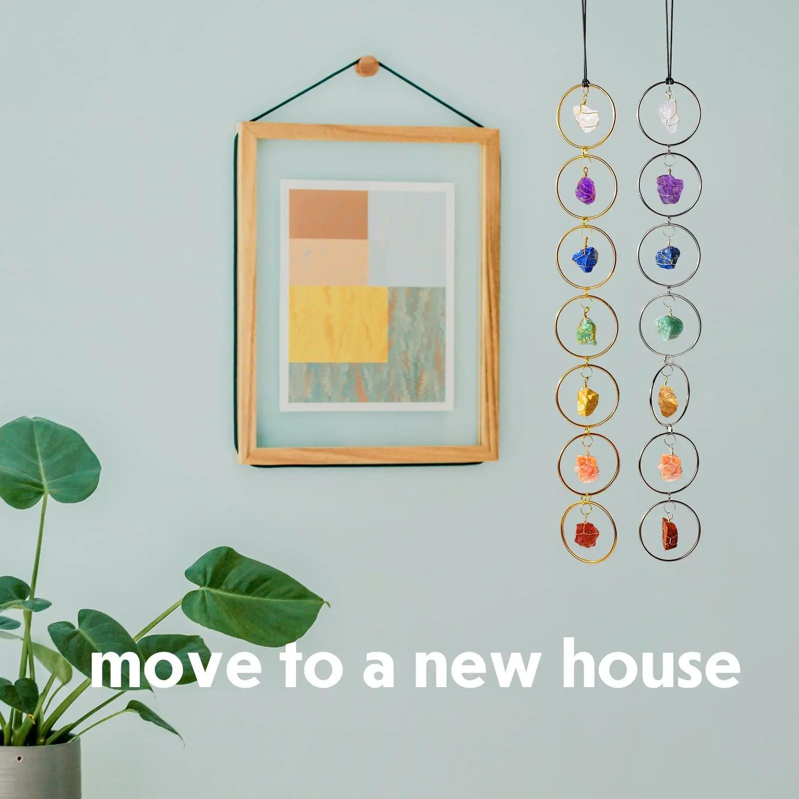 Natural Chakra Stone Wall Decor Tree of Life Raw Crystal Tumbled Gemstones