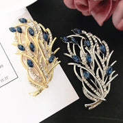 Vintage Feather Brooches for Women Elegant Coat Accessories Stylish Jewelry