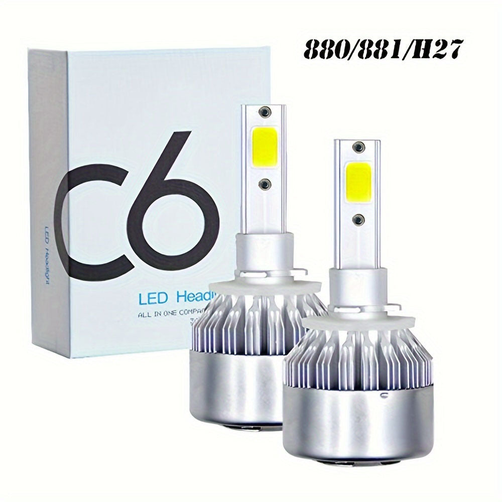 2 ta LED avtomobil faralari H7 H4 H8 H9 H11 6000K 3000 Lumen Metal