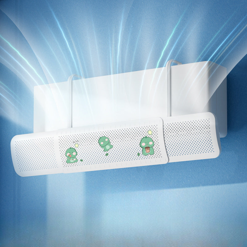 Adjustable Air Conditioner Deflector with Rabbit Design for Home and Office