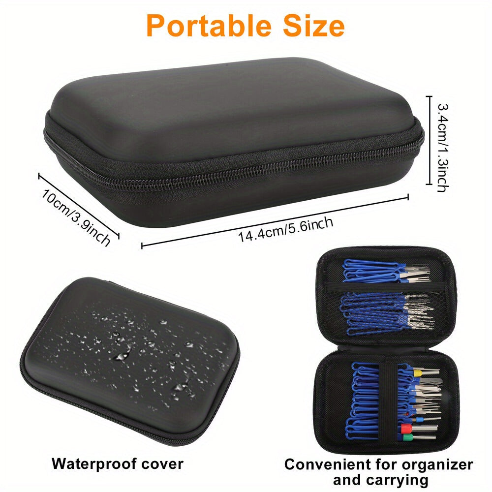 Kit de herramienta extractor de pines 41x, expulsor de terminal, eliminación de conectores con bolsa protectora