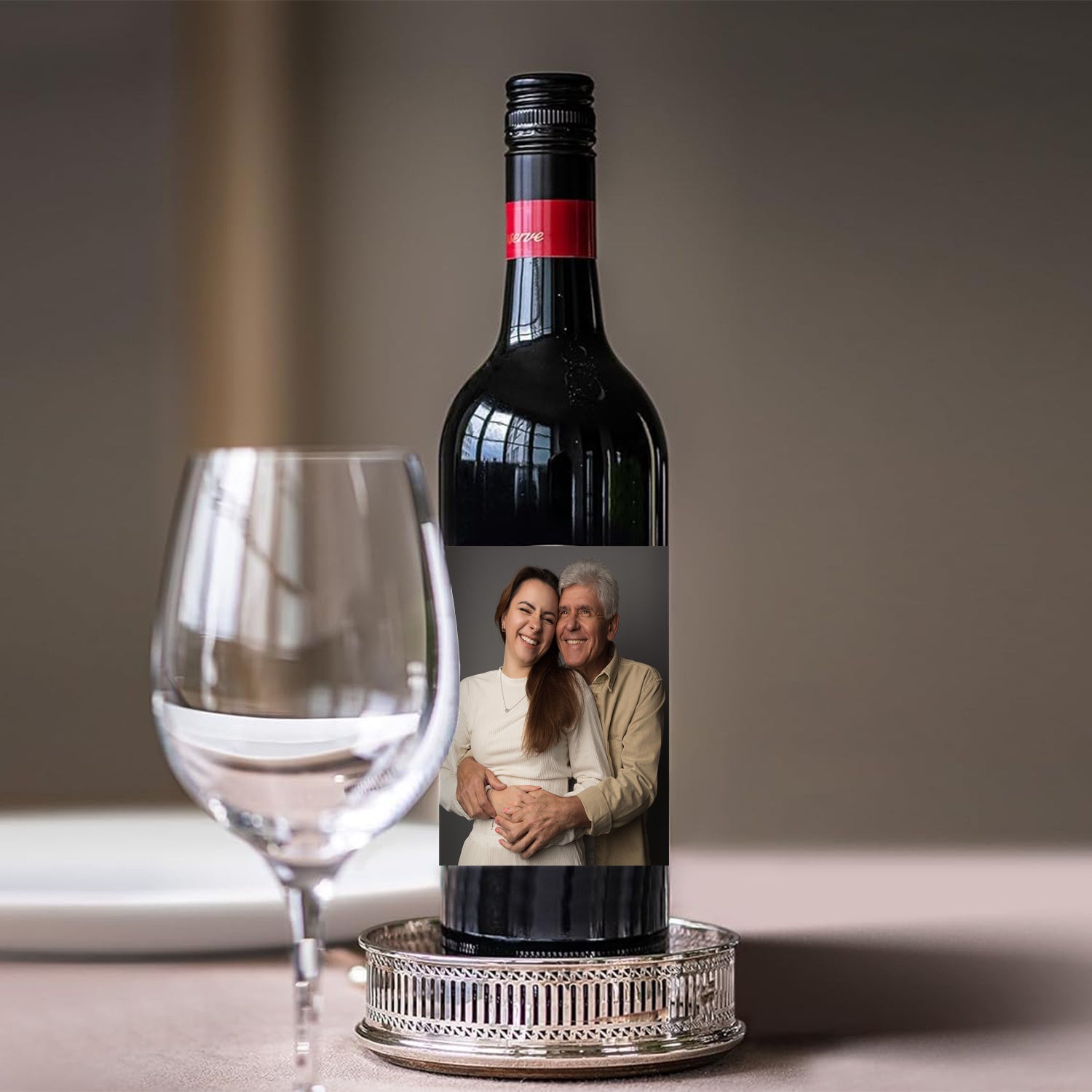 Custom Photo and Text Wine Labels for 6 Bottles Celebrations Gifting
