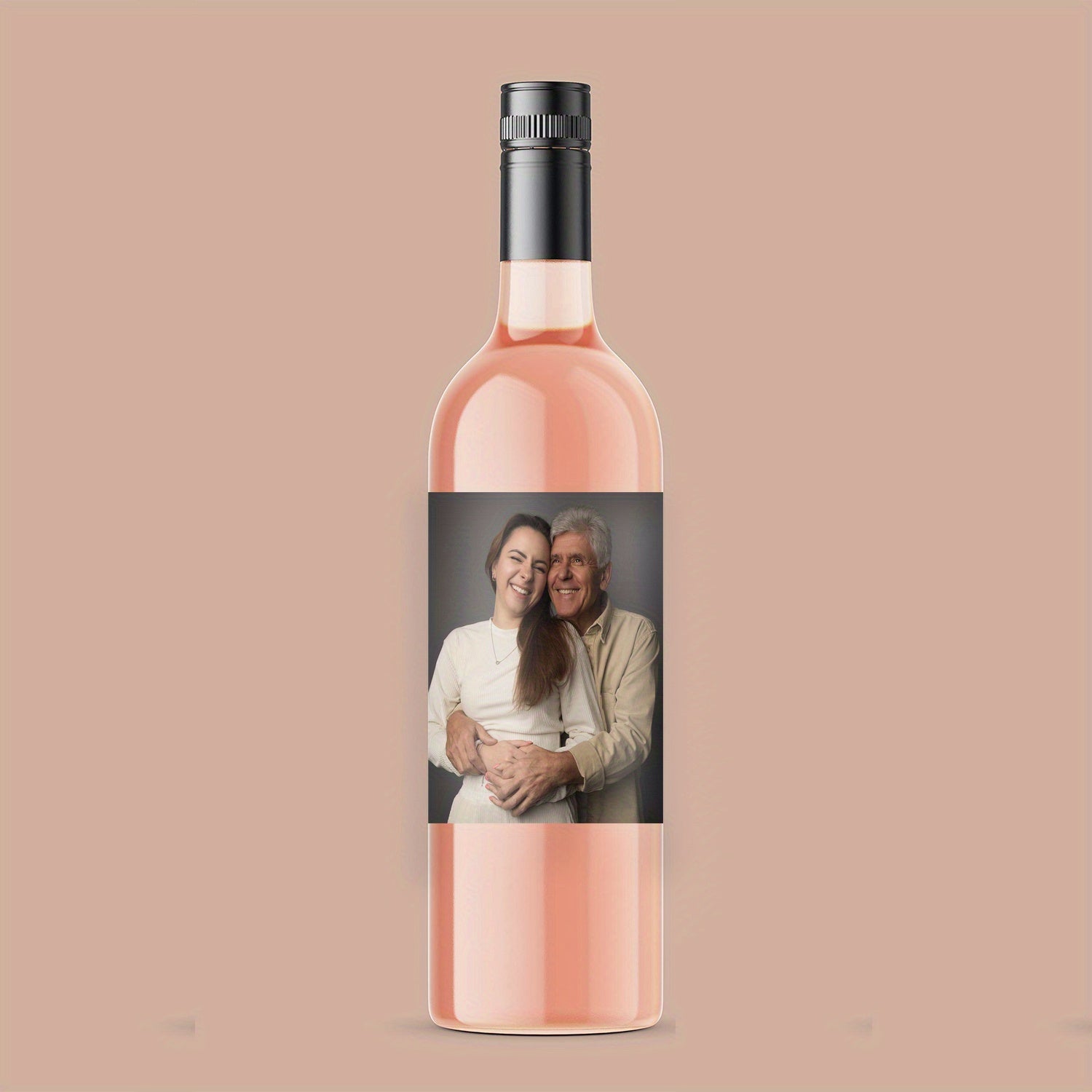 Custom Photo and Text Wine Labels for 6 Bottles Celebrations Gifting