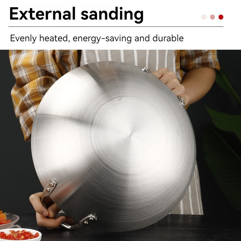 Stainless Steel Wok Cookware for Gas and Induction Stoves
