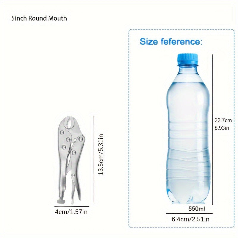 Alicate de bloqueo de uso pesado, cara metálica ajustable, multiusos