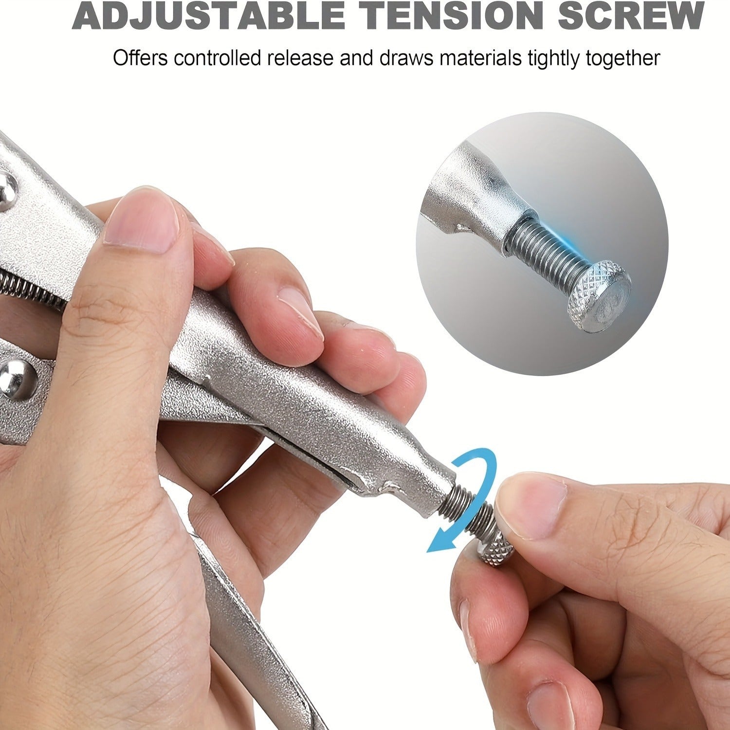 Alicate de bloqueo de uso pesado, cara metálica ajustable, multiusos