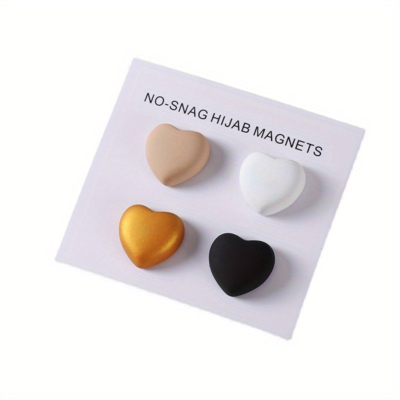 Heart-Shaped Magnetic Scarf Clip Buckle for Women Metal Accessory