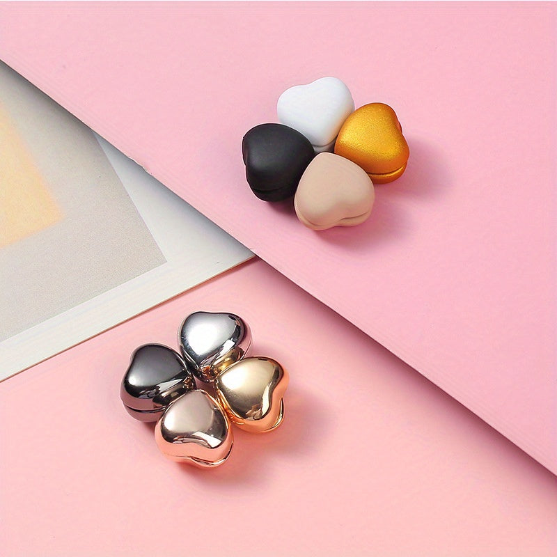 Heart-Shaped Magnetic Scarf Clip Buckle for Women Metal Accessory