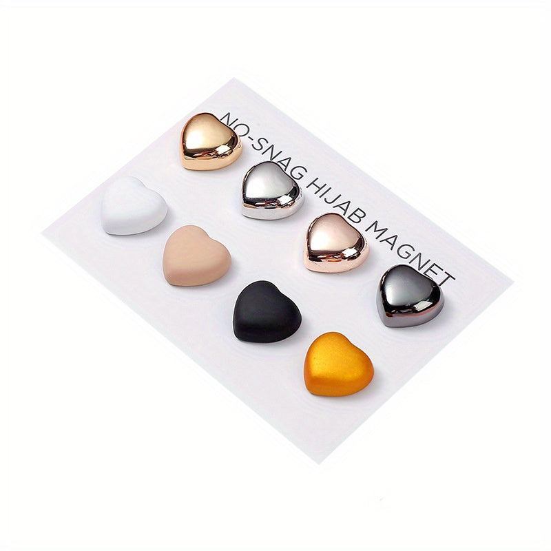Heart-Shaped Magnetic Scarf Clip Buckle for Women Metal Accessory