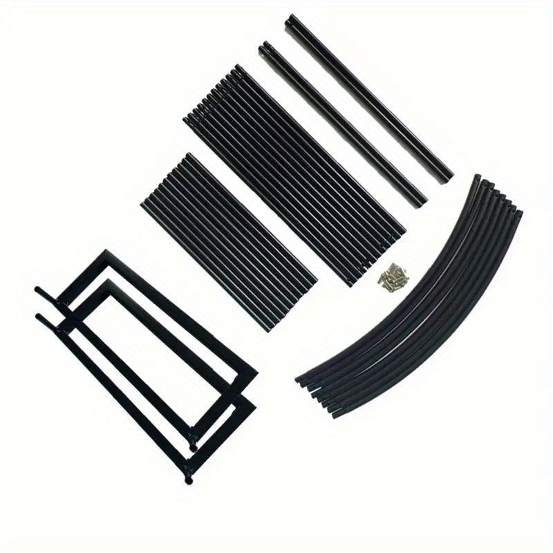 Прочный черный металлический садовый арка для растений и шаров с тяжелой стальной опорой.