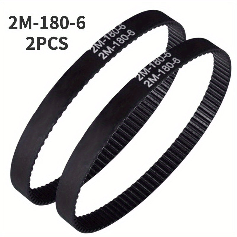 Pack of 2 Timing Belts 140mm-180mm for Office Vacuum Cleaners Conveyor 6mm Wide