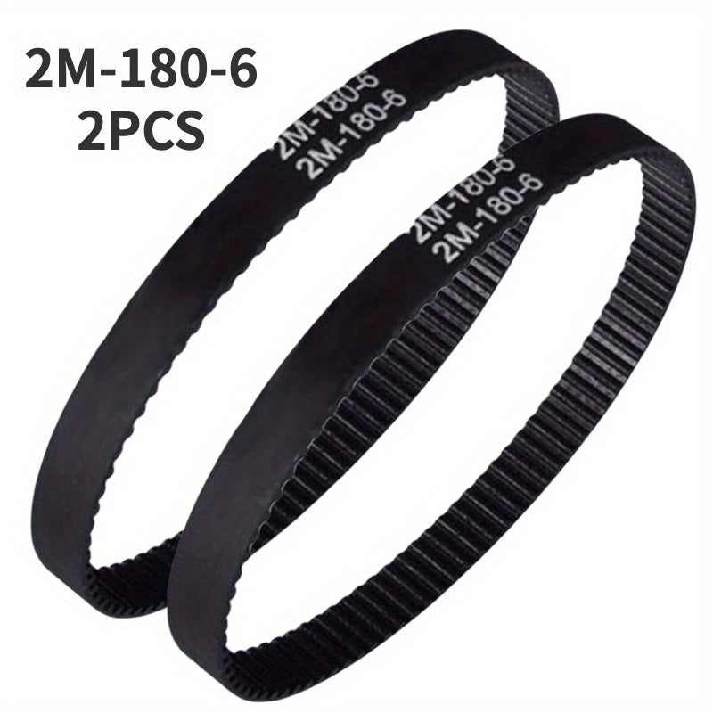 Pack of 2 Timing Belts 140mm-180mm for Office Vacuum Cleaners Conveyor 6mm Wide