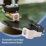 Dual Moving Magnet Turntable Cartridge with Elliptical Stylus for AT3600L Record Player