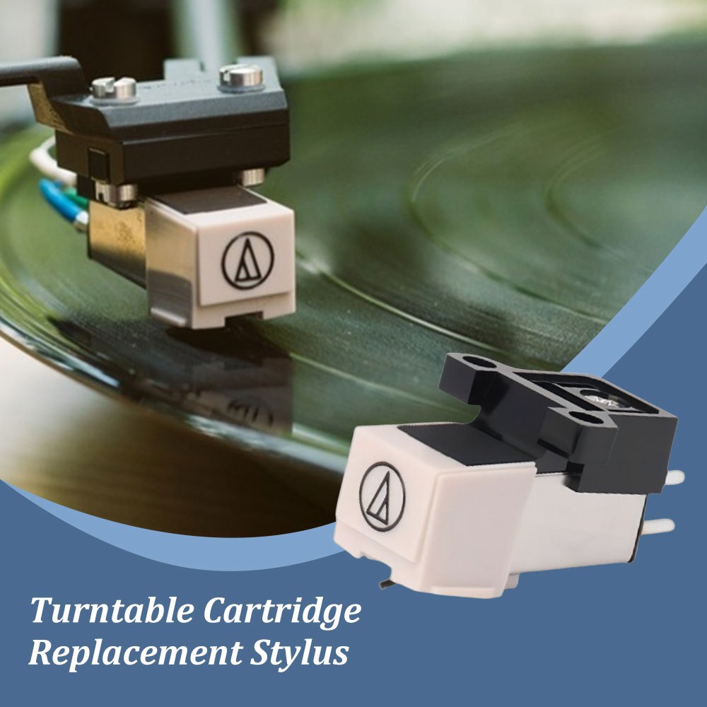 Dual Moving Magnet Turntable Cartridge with Elliptical Stylus for AT3600L Record Player