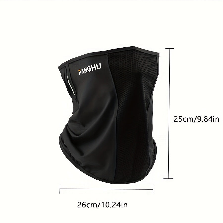 Breathable Cycling Face Mask with Mesh Holes Ear Loops and Stretchy Gaiter for Sports