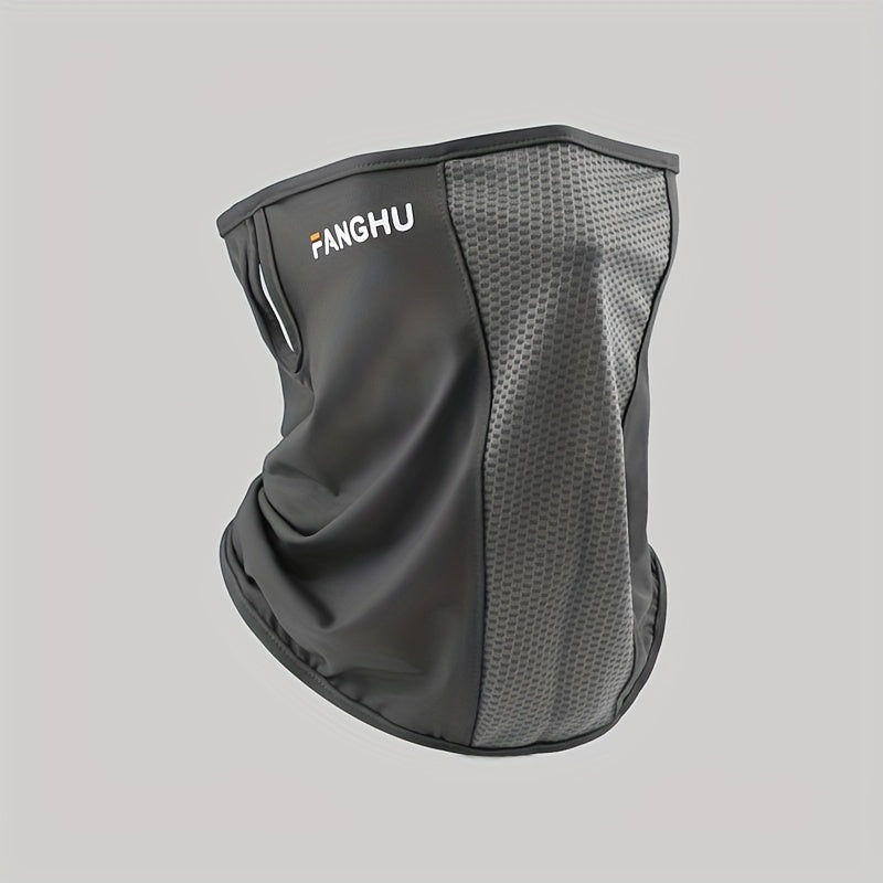 Máscara facial transpirable para ciclismo con orificios de malla, aros para las orejas y pasamontañas elástico para deportes