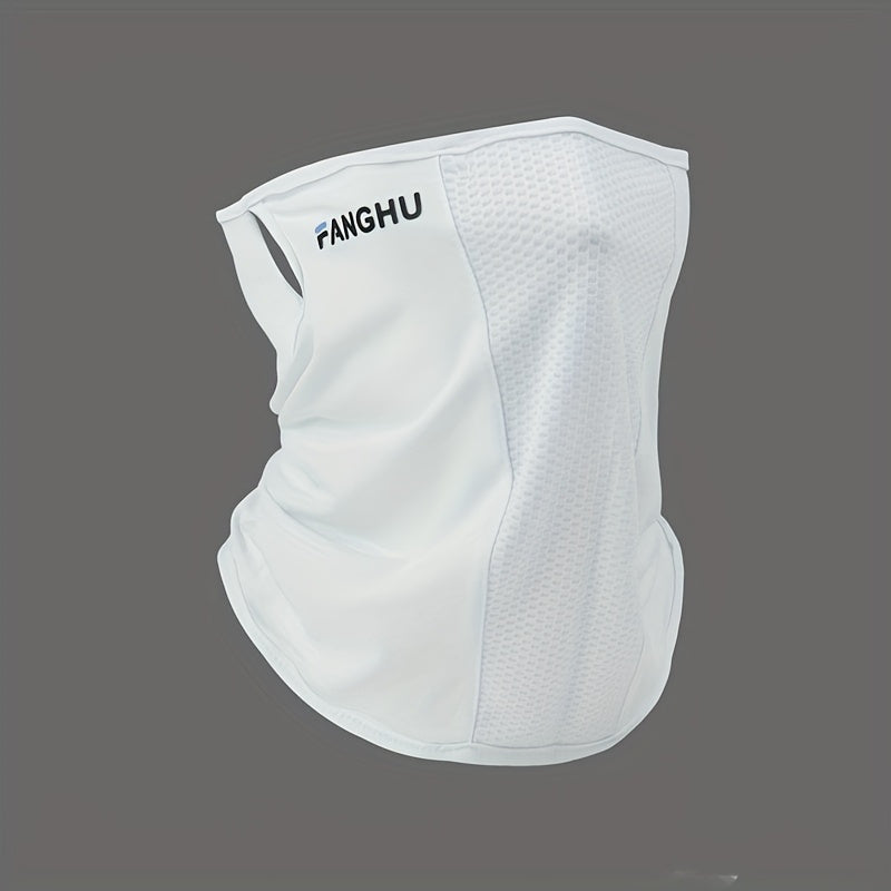 Máscara facial transpirable para ciclismo con orificios de malla, aros para las orejas y pasamontañas elástico para deportes