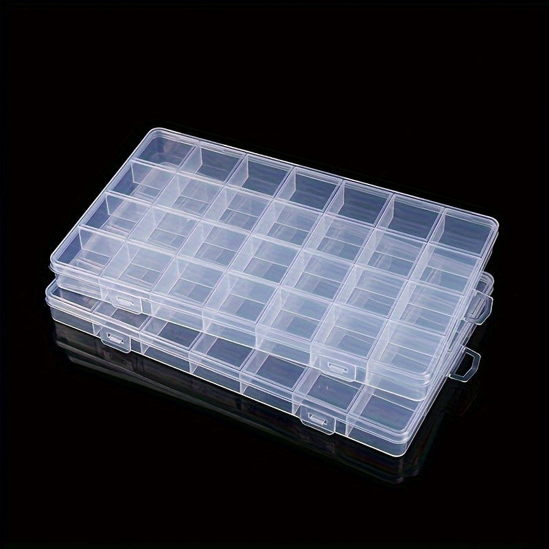 28 Pack Plastic Jewelry Storage Boxes for Earrings Beads Crafts and Hardware