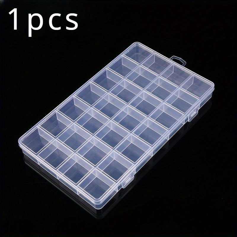 28 Pack Plastic Jewelry Storage Boxes for Earrings Beads Crafts and Hardware