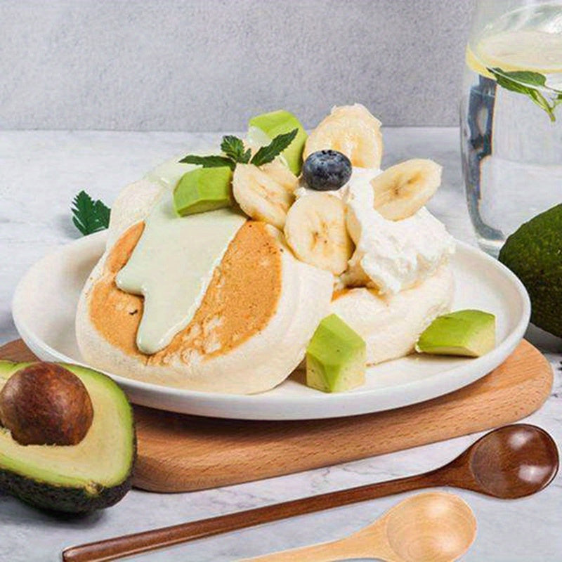 3 Pack Wooden Coffee Spoons with Long Handles for Mixing in Kitchen