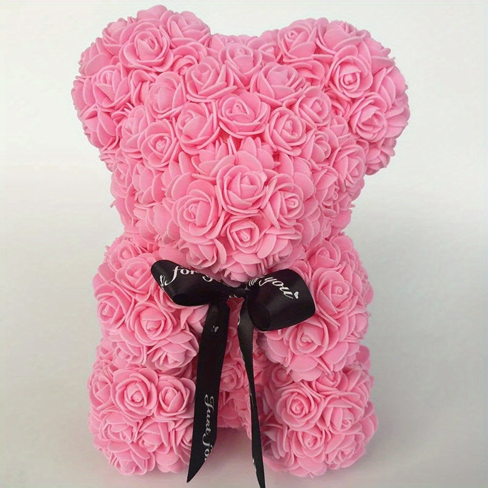 Foam Floral Decor 24.99cm Romantic Bear Gift and Decoration