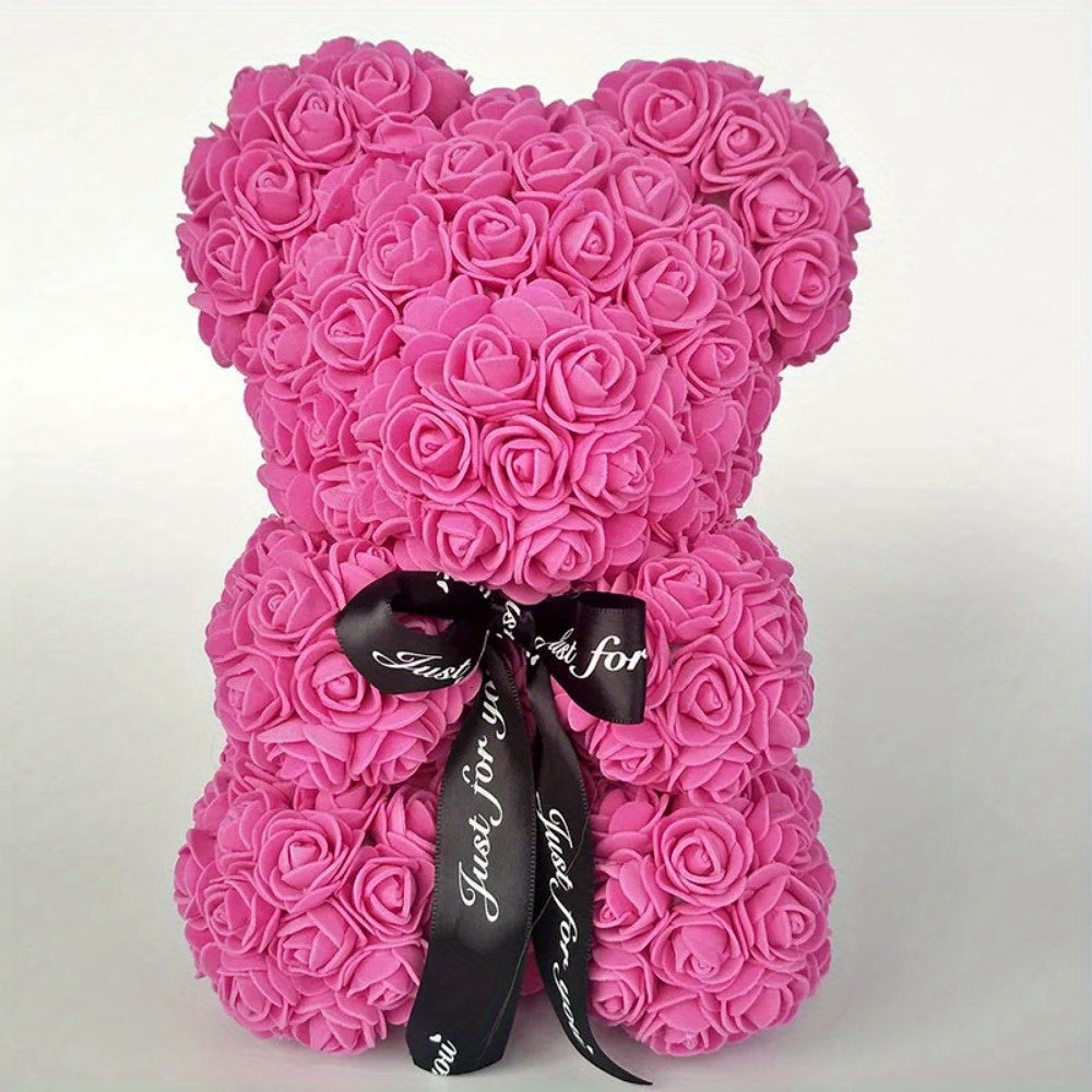 Foam Floral Decor 24.99cm Romantic Bear Gift and Decoration