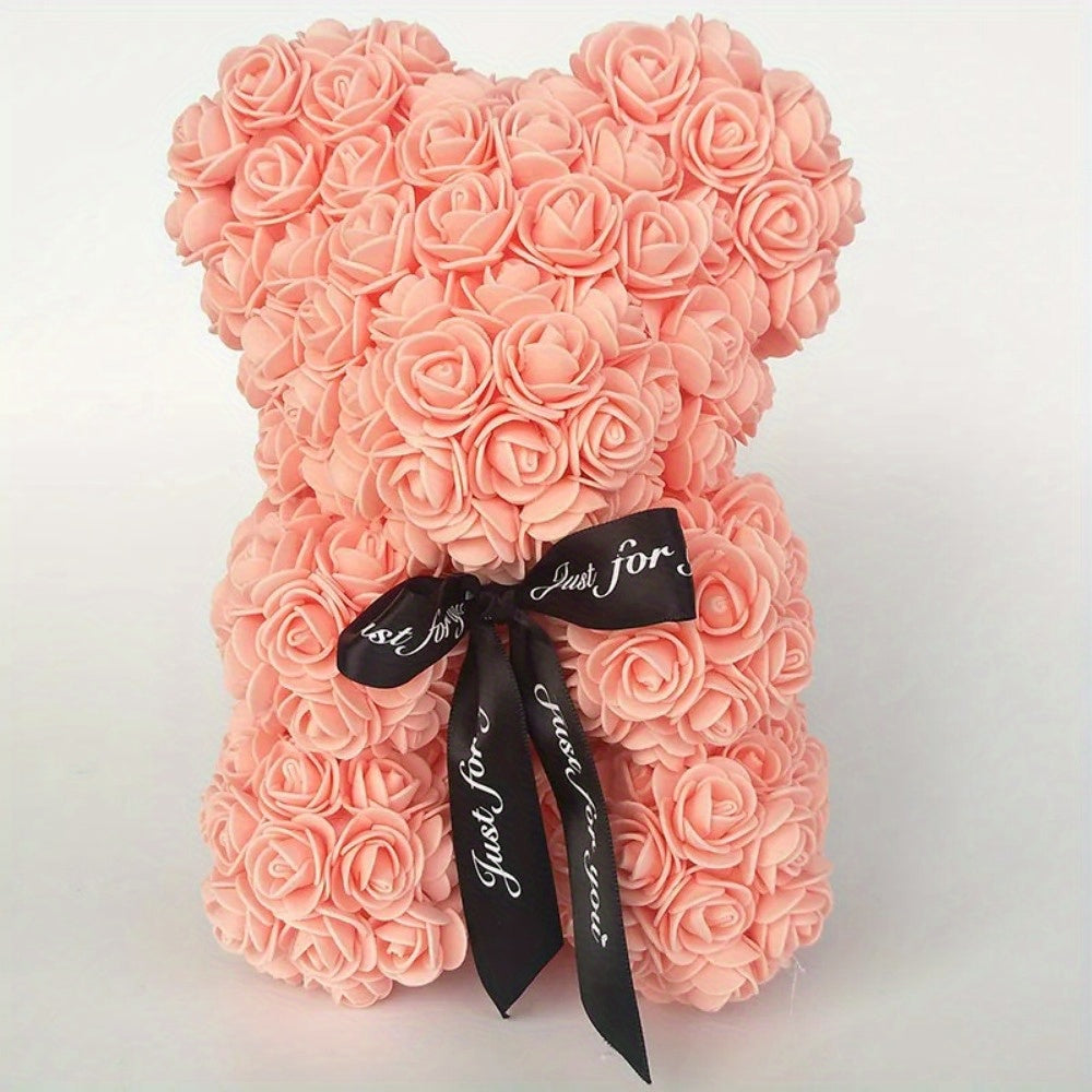 Foam Floral Decor 24.99cm Romantic Bear Gift and Decoration