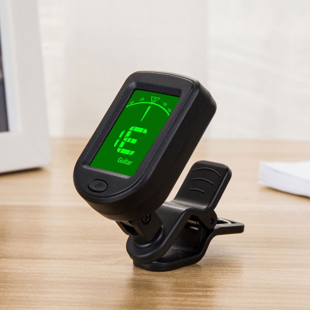 Electronic Guitar Tuner Clip-On Digital Tuning Device for Bass Violin Ukulele Rotatable Sensitive
