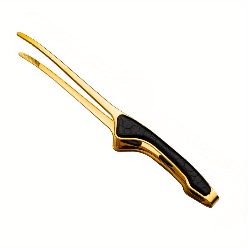 Stainless Steel Kitchen Tongs Non-Slip Grip Heat Resistant BBQ Grill Tongs