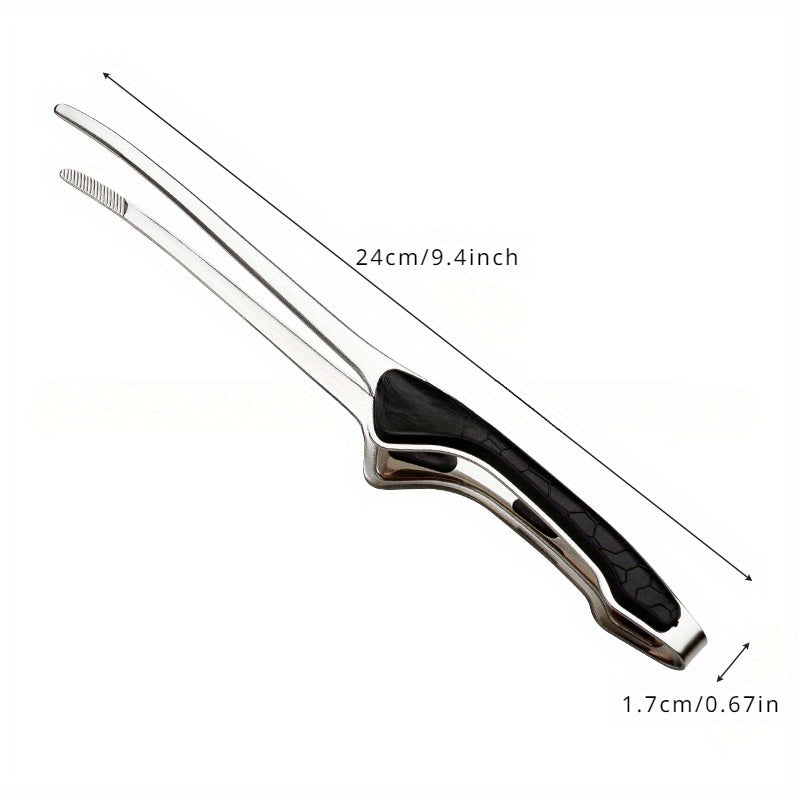 Stainless Steel Kitchen Tongs Non-Slip Grip Heat Resistant BBQ Grill Tongs