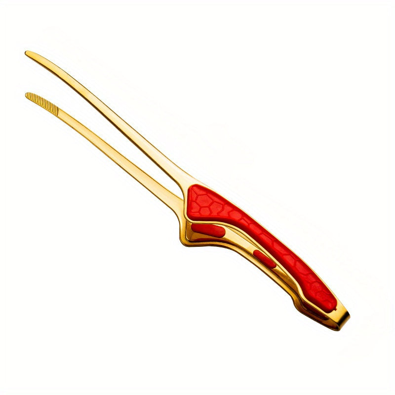 Stainless Steel Kitchen Tongs Non-Slip Grip Heat Resistant BBQ Grill Tongs