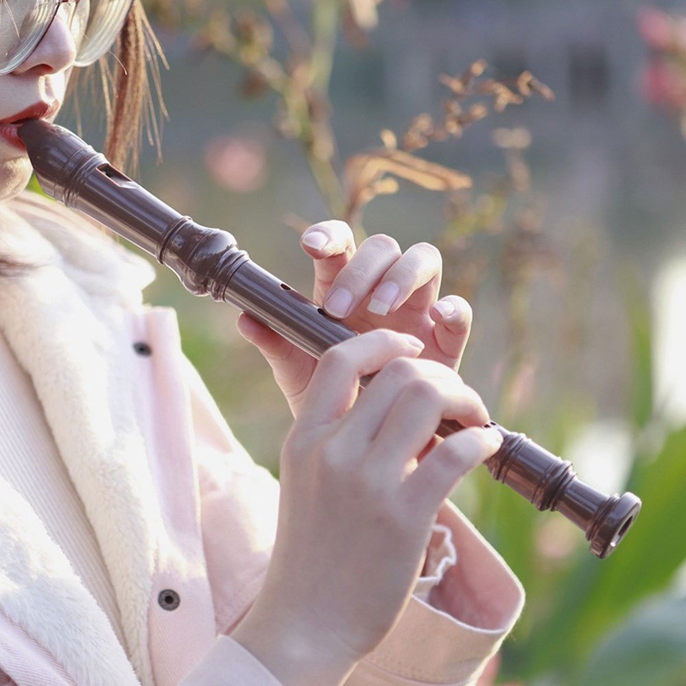 Yangi boshlovchilar uchun G kalitidagi 8 teshikli soprano blokflöte, tozalash tayoqchasi, ABS qatronidan tayyorlangan.