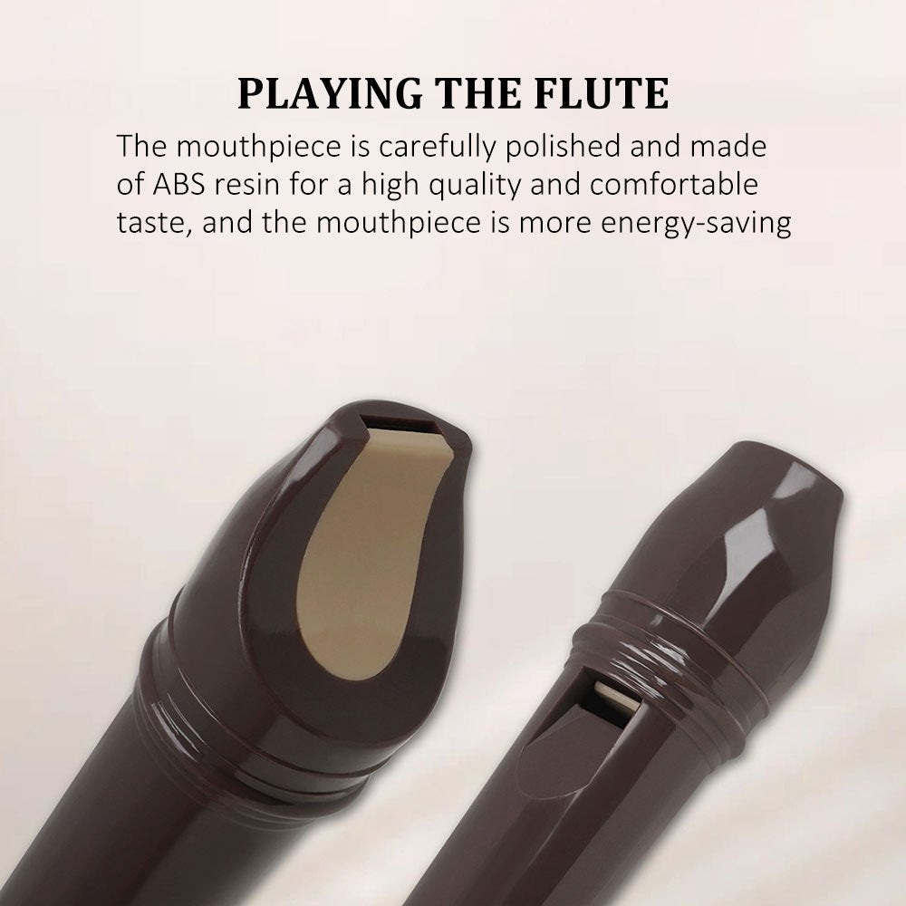 Yangi boshlovchilar uchun G kalitidagi 8 teshikli soprano blokflöte, tozalash tayoqchasi, ABS qatronidan tayyorlangan.