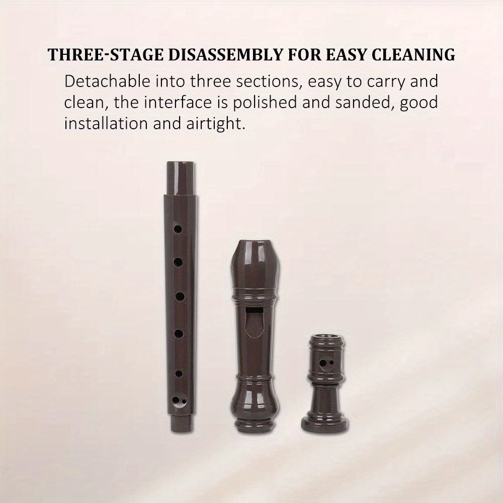 Yangi boshlovchilar uchun G kalitidagi 8 teshikli soprano blokflöte, tozalash tayoqchasi, ABS qatronidan tayyorlangan.