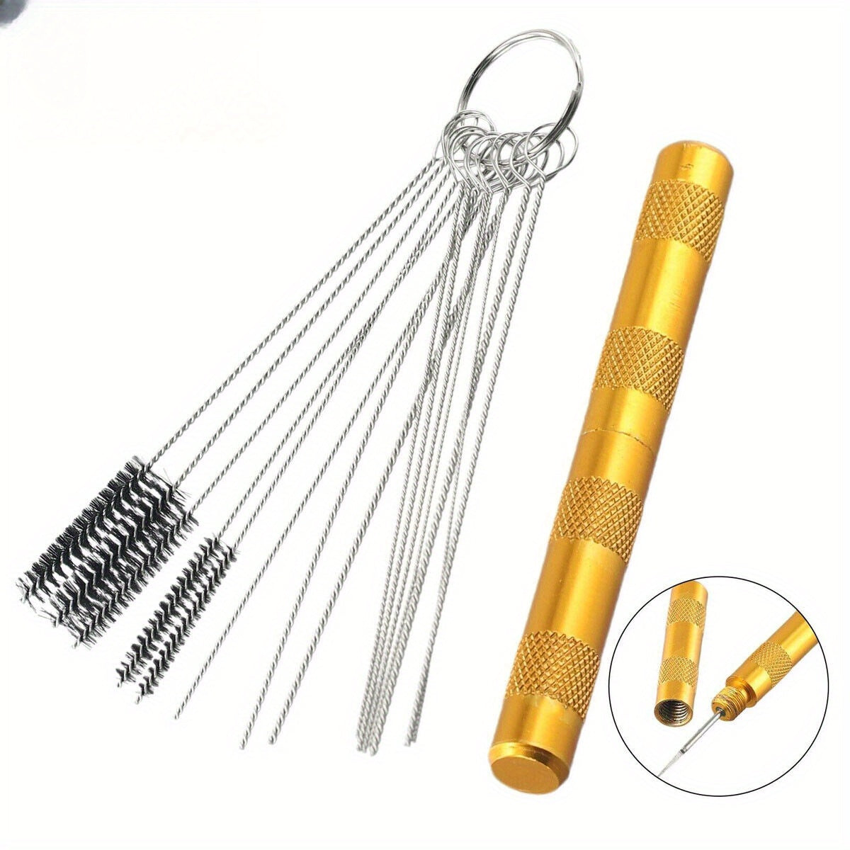 Universal Metal Car Windscreen Jet Nozzle Washer Kit with Adjustable Water Stains Tool