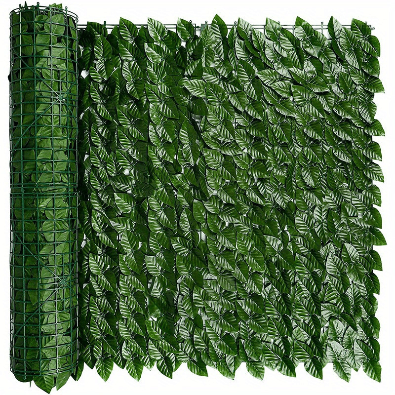 Faux Ivy Privacy Fence Screen for Outdoor Garden Balcony Green Plastic Leaf Wall Decor