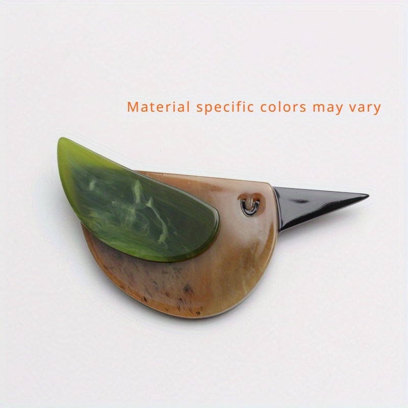 Acrylic Bird Brooch Pin Fashion Accessory for Women and Gifting