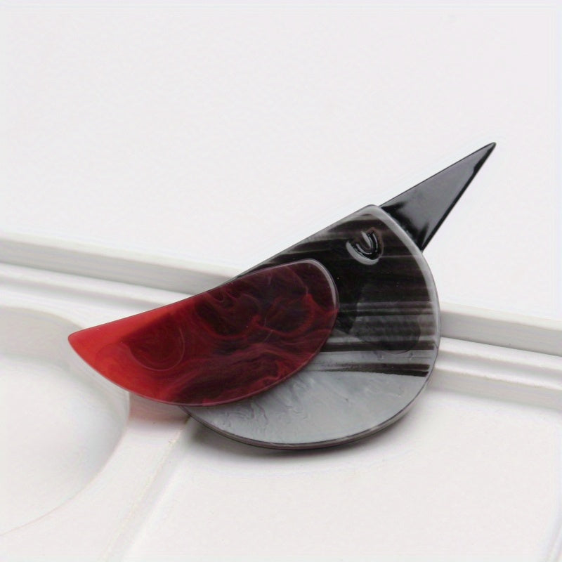 Acrylic Bird Brooch Pin Fashion Accessory for Women and Gifting