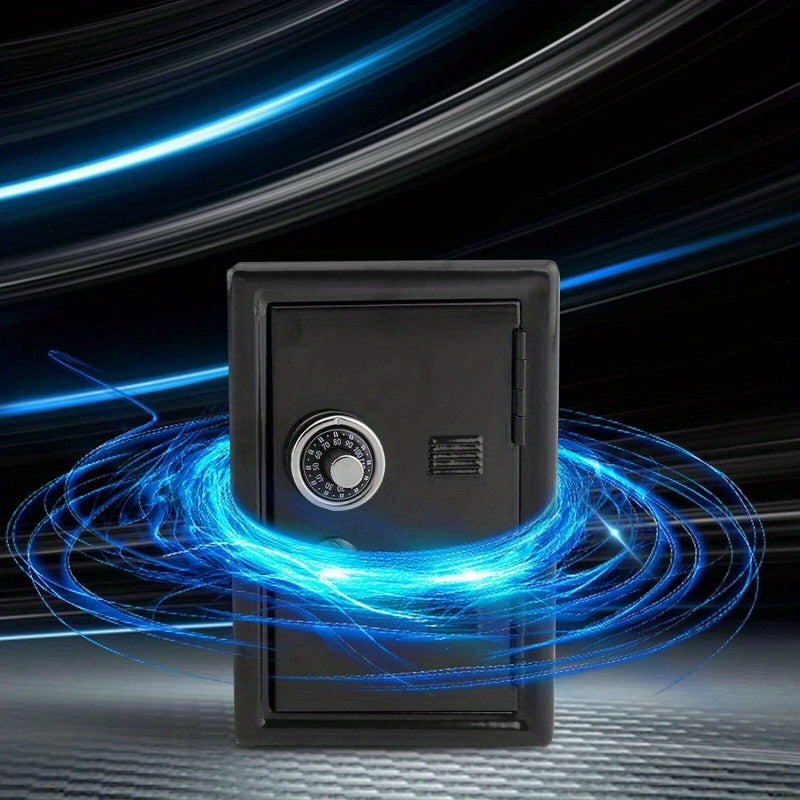 Black Metal Money Safe with Dual Keys for Secure Coin and Cash Storage