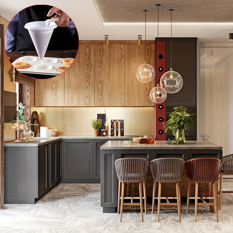 Dispensador de embudo de plástico para pasteles para aceite de cocina, vino, herramienta de cocina multiusos