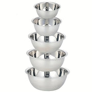 5-Piece Stainless Steel Mixing Bowls with Scale for Cooking Baking Prepping