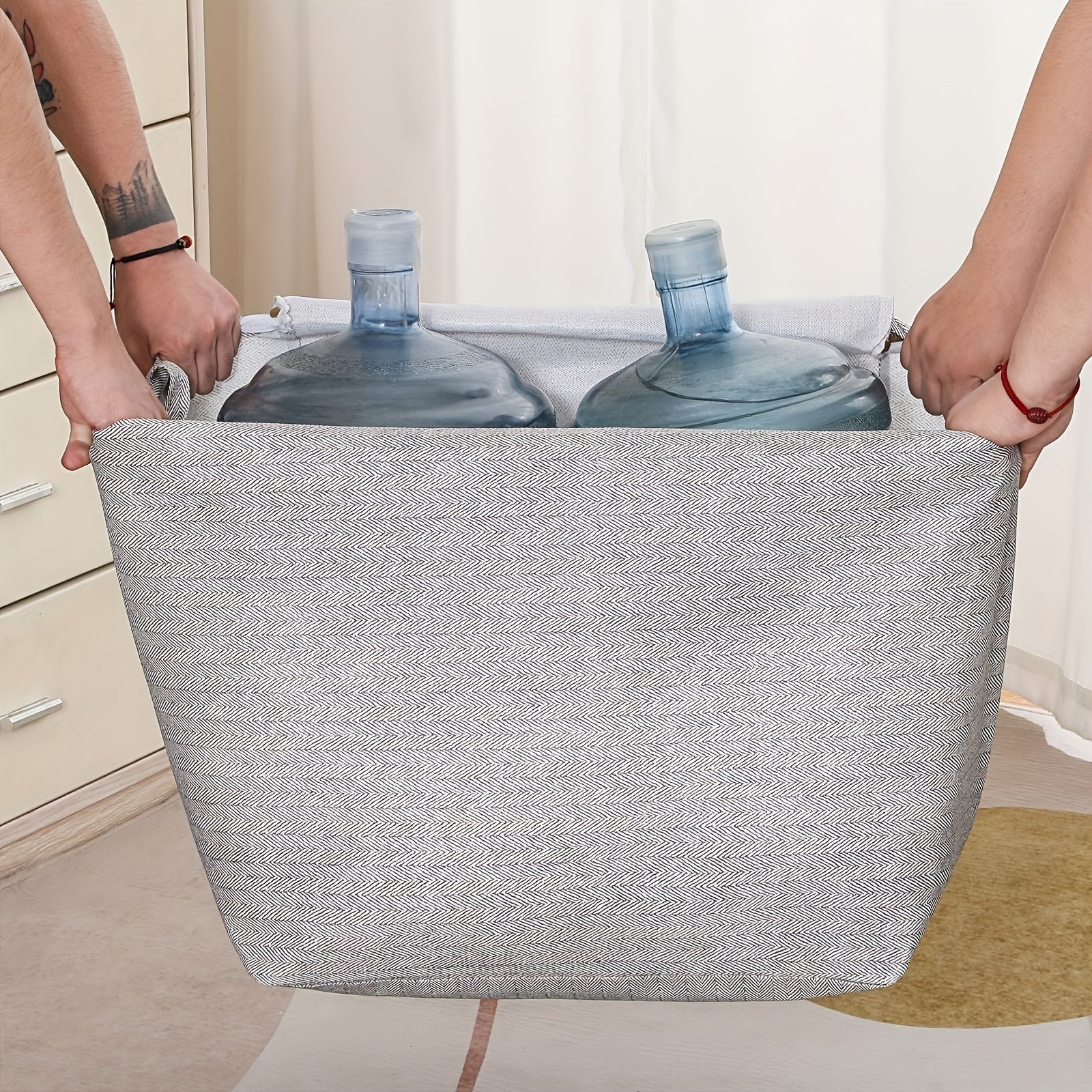 Large Capacity Storage Bin Non-Woven Fabric for Clothes Toys and Home Organization