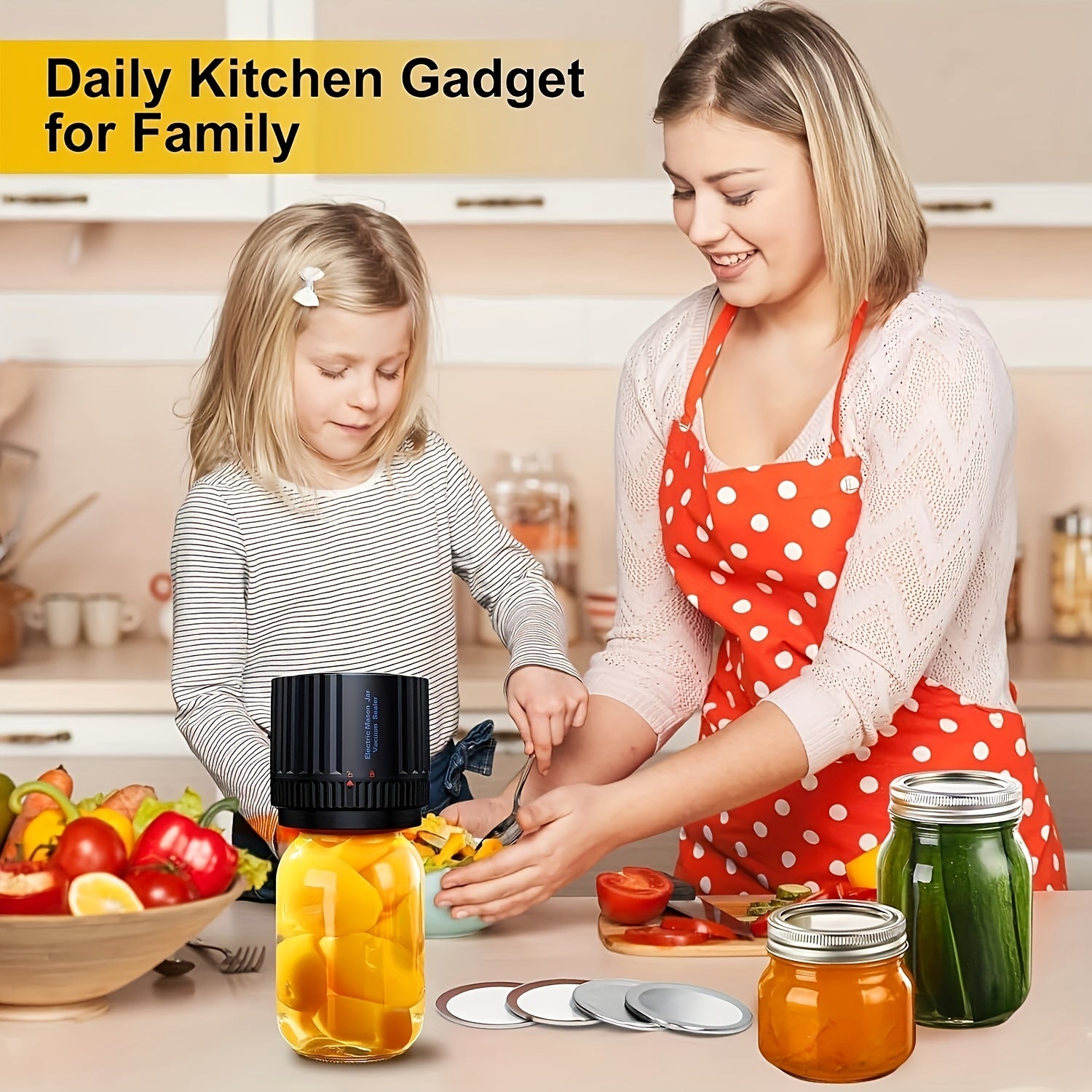 Selladora eléctrica portátil para frascos de vidrio