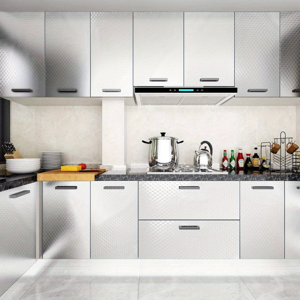 Kitchen Aluminum Foil Sticker Roll, Self-Adhesive, Residue-Free, Durable