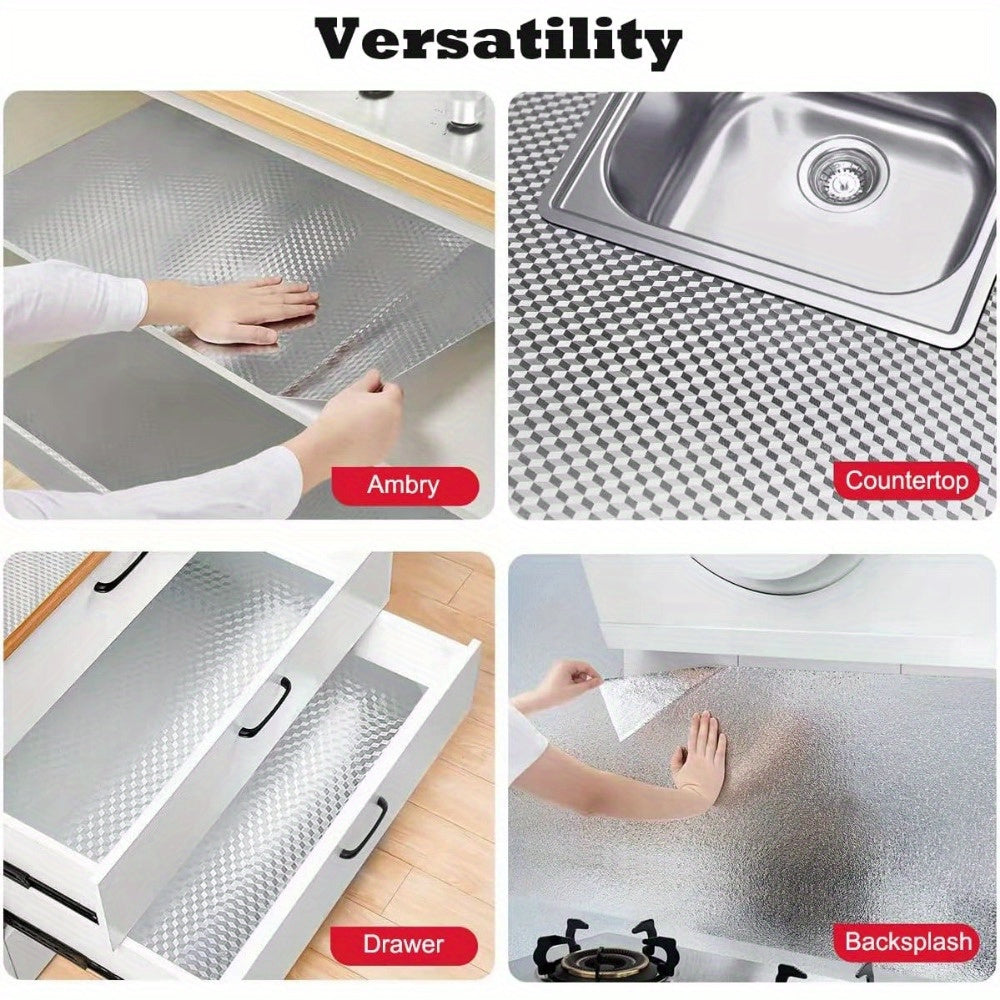 Kitchen Aluminum Foil Sticker Roll, Self-Adhesive, Residue-Free, Durable