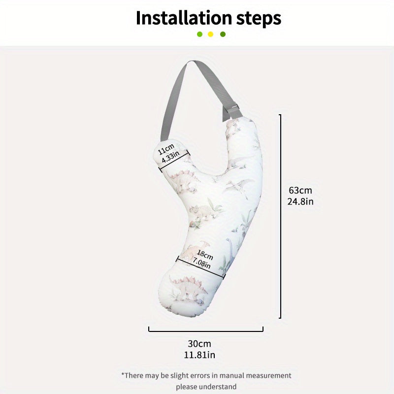 Kids Car Seat Neck Pillow Travel Cushion Adjustable Shoulder Pad Polyester Fiber